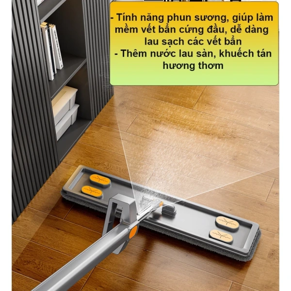 Đối với các mẫu cây lau truyền thống, người dùng thường phải thực hiện ba thao tác riêng biệt: phun nước, lau, rồi vắt. (Ảnh 2)