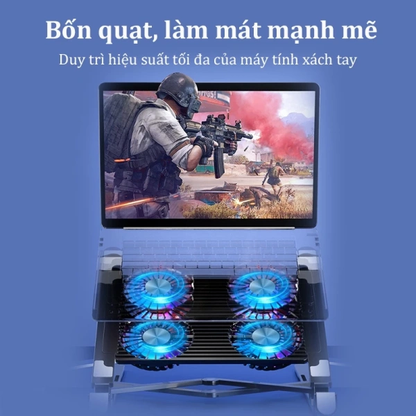 Chỉ bật quạt trên đế tản nhiệt laptop mà không điều chỉnh độ cao, hiệu quả làm mát giảm đáng kể - Ảnh 2