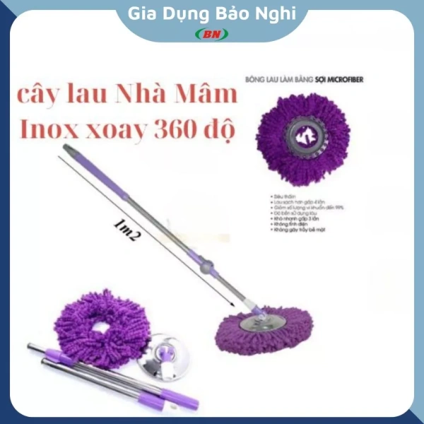 Mâm xoay là bộ phận trung tâm cho phép cây lau quay tròn và đưa bông lau tiếp xúc với mọi góc khu vực. (Ảnh 2)