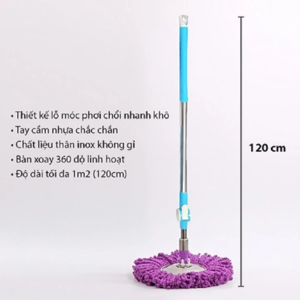 Trong quá trình cân nhắc, việc sở hữu một cây lau nhà 360 thân inox cao cấp sẽ giúp người dùng tối ưu hóa mọi chi tiết đã nêu trên. (Ảnh 5)