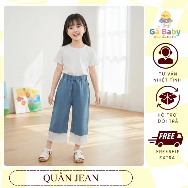Chi tiết gấu ren trên quần jean bé gái có thực sự ảnh hưởng tới độ thoải mái khi trẻ chạy nhảy? - Ảnh 1 Chi tiết gấu ren trên quần jean bé gái có thực sự ảnh hưởng tới độ thoải mái khi trẻ chạy nhảy? - Ảnh 1