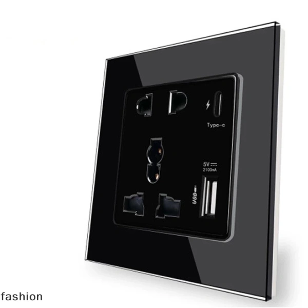 Sản phẩm Ổ cắm pha lê thủy tinh USB 2100mA Điện 13A Bảng điều chỉnh tường C với giao diện ổ cắm VN hiện được bán với giá khoảng 92 070 VNĐ (giá gốc 112 325 VNĐ). (Ảnh 5)