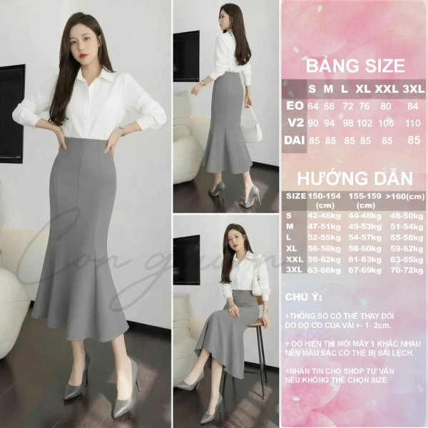 Đối với váy đuôi cá dài, việc lựa chọn phụ kiện và lớp áo bên trên đóng vai trò không kém phần quan trọng. (Ảnh 3)