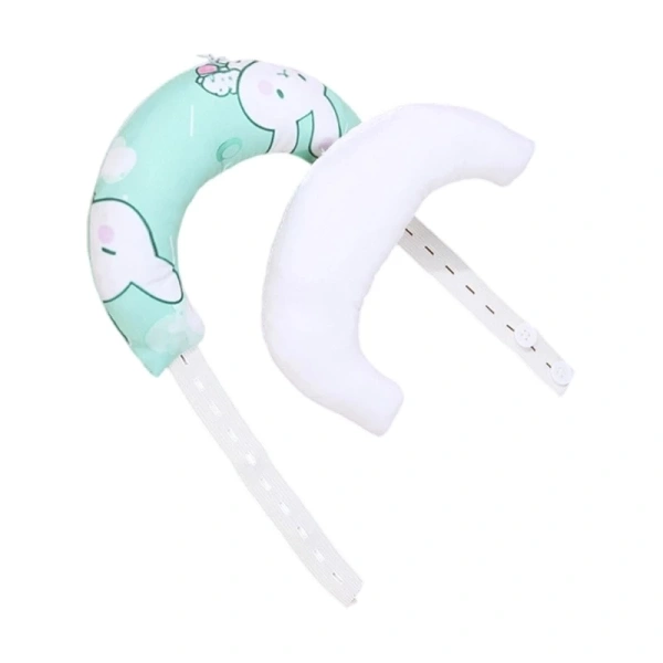 Để tối đa hoá tác dụng, gối cần đặt ngay dưới phần cổ, sao cho đầu bé không chạm vào mép gối. (Ảnh 4) Để tối đa hoá tác dụng, gối cần đặt ngay dưới phần cổ, sao cho đầu bé không chạm vào mép gối. (Ảnh 4)