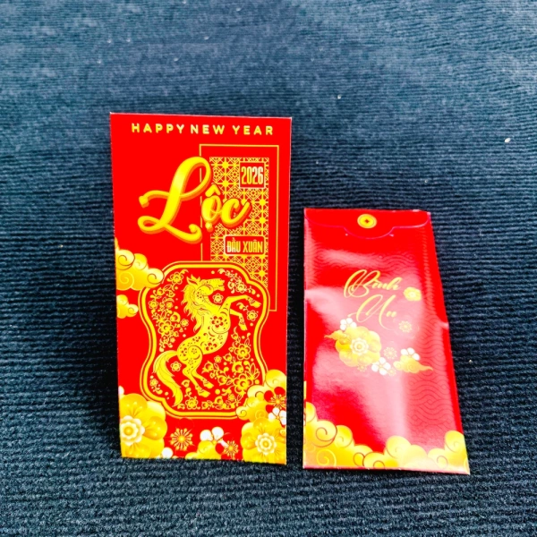 Combo 10 bao lì xì này được thiết kế với kích thước 8x16 cm, đáp ứng tiêu chuẩn “đựng vừa” cho đa phần các mệnh giá tiền giấy hiện nay. (Ảnh 4)