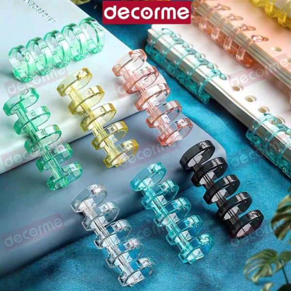 Sản phẩm Còng nhựa cứng 5 lỗ nhiều màu phụ kiện sổ còng sổ planner bullet journal DECORME đáp ứng đầy đủ các tiêu chí trên với mức giá hợp lý. (Ảnh 4)