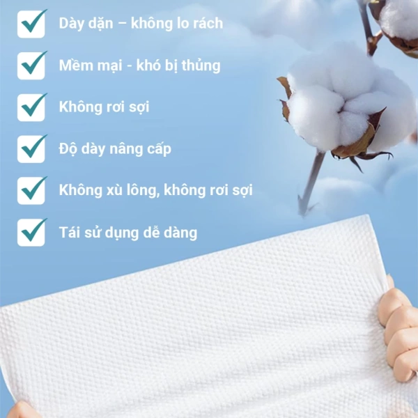 Da mặt không còn nhờn sau mỗi lần rửa bằng khăn cotton dùng 1 lần – bất ngờ khi không để lại xơ và mùi - Ảnh 4