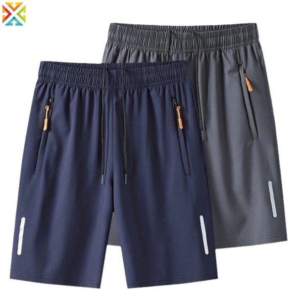 Một lựa chọn thực tế trên thị trường hiện nay là Nam Mùa Hè Siêu Mỏng Ice Silk Beach Quần Short Chạy Bộ Thể Thao Nhanh Khô Nam Dây Kéo Rời Tập Gym Thể Thao Quần Ngắn Sweatpant. (Ảnh 4)