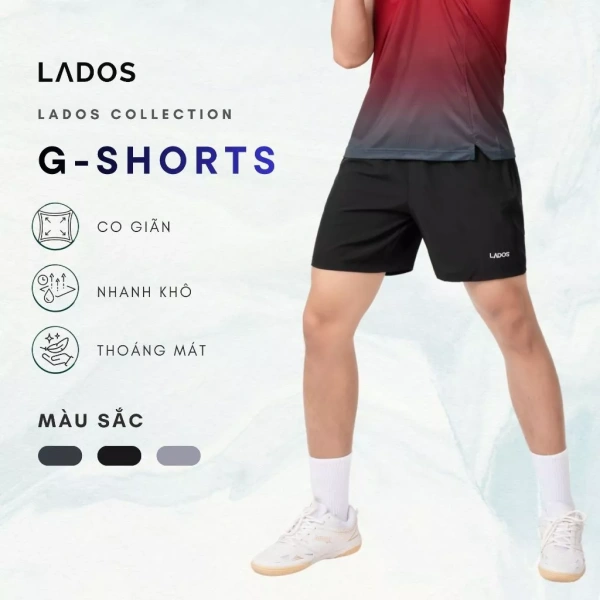Một trong những lựa chọn đang được người tiêu dùng quan tâm là Quần short dù thể thao nam co giãn có dây rút LADOS 14086. (Ảnh 3)