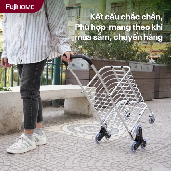 Độ lắc của xe kéo gấp gọn 8 bánh trên cầu thang thường bị bỏ qua cho đến khi bạn cảm thấy mất ổn định - Ảnh 2