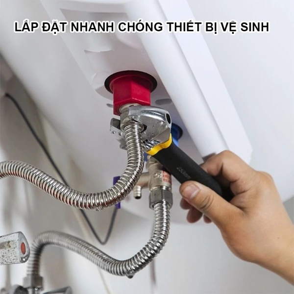 Sản phẩm Bộ cờ lê có thể điều chỉnh miệng rộng, cờ lê 8 Inch (giá niêm yết 61.440 VND, khuyến mãi 48.000 VND) đáp ứng hầu hết các tiêu chí đã nêu ở trên. (Ảnh 3)