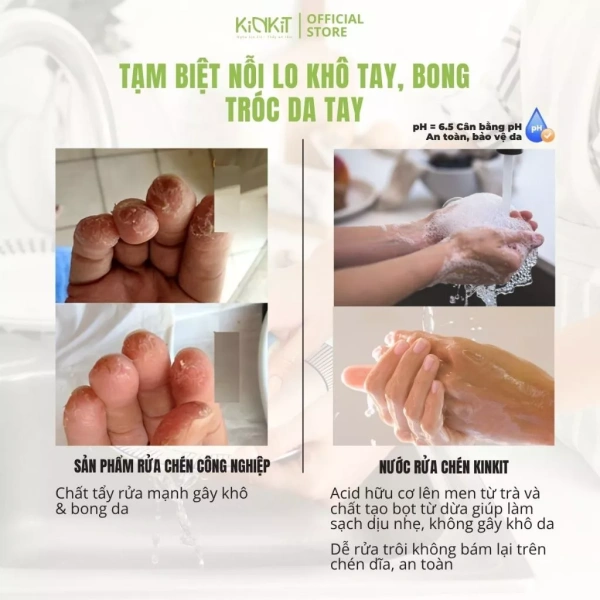 Thậm chí khi dùng sản phẩm nhẹ nhàng, cách bạn rửa chén cũng ảnh hưởng đáng kể đến làn da. (Ảnh 4)