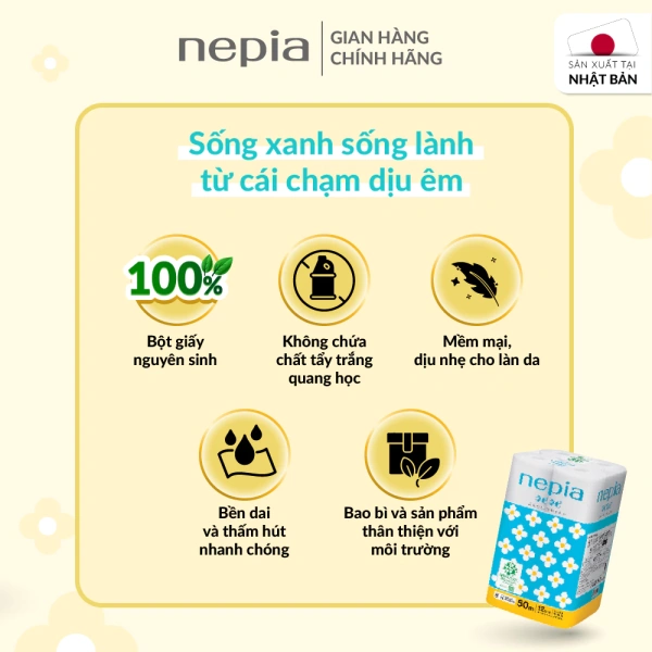 Trong những năm gần đây, nhu cầu tiêu dùng hướng tới “bảo vệ môi trường” và “đảm bảo tính an toàn” đã thúc đẩy sự ra đời của các sản phẩm như Napia Nepi Nepi, với công nghệ tân tiến của Oji Nepi, một thương hiệu hàng đầu tại Nhật Bản. (Ảnh 3)