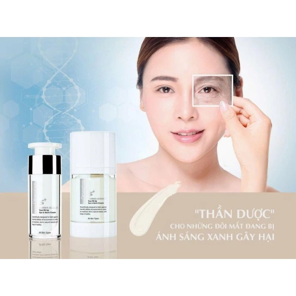 Sản phẩm này được thiết kế với mục tiêu giải quyết đồng thời các vấn đề thường gặp ở mắt và cổ: bọng mắt, quầng thâm, nếp nhăn sâu, và độ đàn hồi giảm. (Ảnh 4)