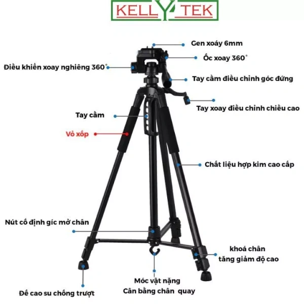 Chân quay điện thoại dạng tripod 360° được thiết kế để đáp ứng nhu cầu di động của người dùng hiện nay. (Ảnh 2) Chân quay điện thoại dạng tripod 360° được thiết kế để đáp ứng nhu cầu di động của người dùng hiện nay. (Ảnh 2)