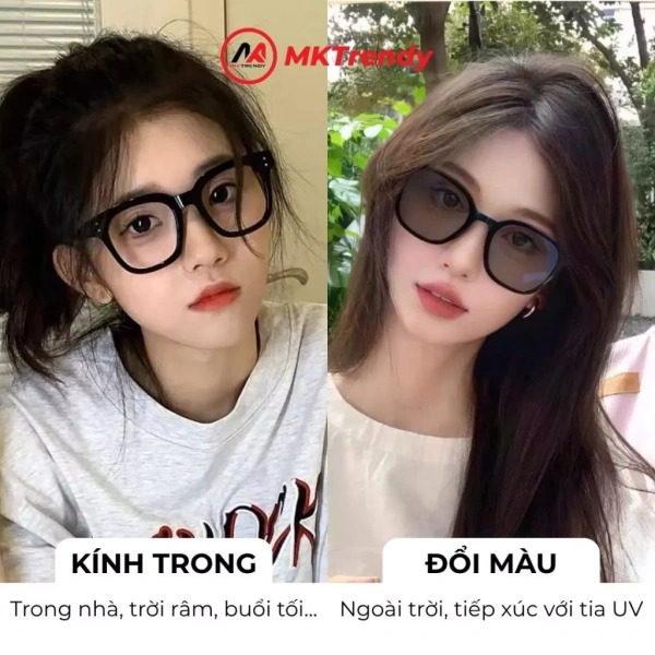 Kính râm đổi màu (photochromic) được trang bị một lớp hợp chất nhạy cảm với tia UV, thường là các hợp chất dựa trên sắt hoặc hợp chất nhựa chuyên dụng. (Ảnh 3)