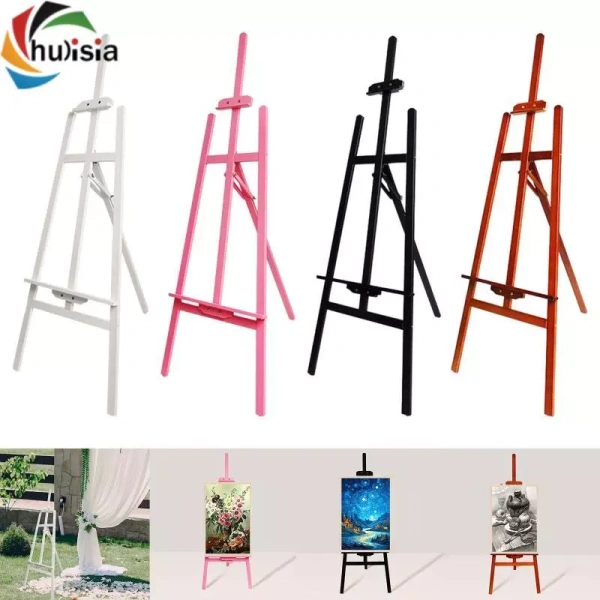 Khi giá đỡ gỗ có thể điều chỉnh chiều cao, quá trình vẽ tranh nghệ thuật trên sàn trở nên nhẹ nhàng và linh hoạt hơn. - Ảnh 1 Khi giá đỡ gỗ có thể điều chỉnh chiều cao, quá trình vẽ tranh nghệ thuật trên sàn trở nên nhẹ nhàng và linh hoạt hơn. - Ảnh 1