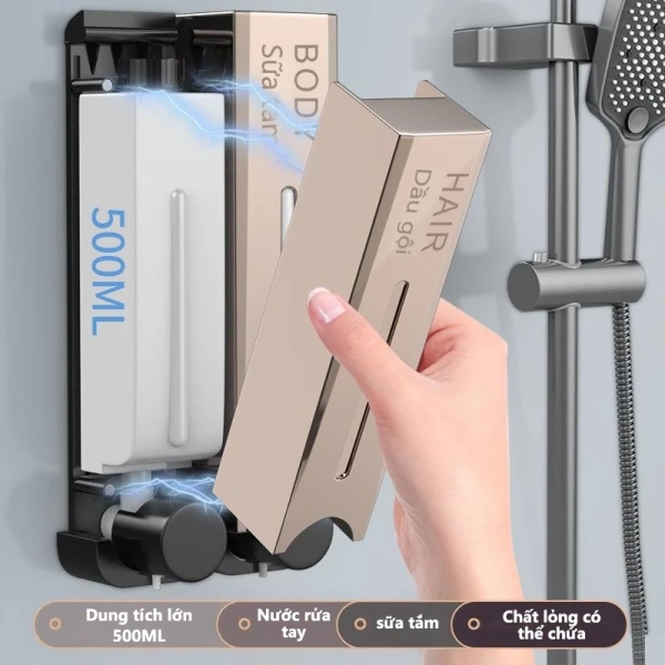Khi hộp đựng sữa tắm, dầu gội và nước rửa tay 500ml trở thành giải pháp giấu kín bớt bừa bộn trong phòng tắm - Ảnh 5 Khi hộp đựng sữa tắm, dầu gội và nước rửa tay 500ml trở thành giải pháp giấu kín bớt bừa bộn trong phòng tắm - Ảnh 5