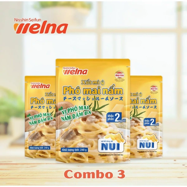Khi mở hộp combo 3 gói xốt mì Ý hương phô mai nấm, thực tế hương vị và thời gian chuẩn bị khiến người dùng ngạc nhiên - Ảnh 1