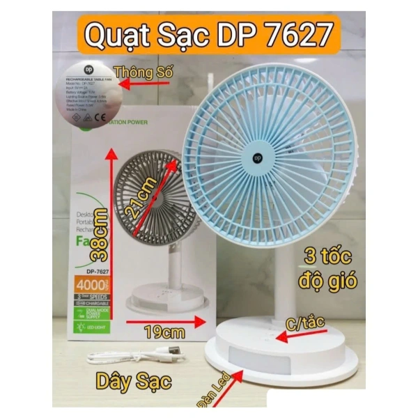 Khi quạt sạc tích điện kết hợp đèn LED thực sự cứu cơn mồ hôi trong đêm cúp điện - Ảnh 1
