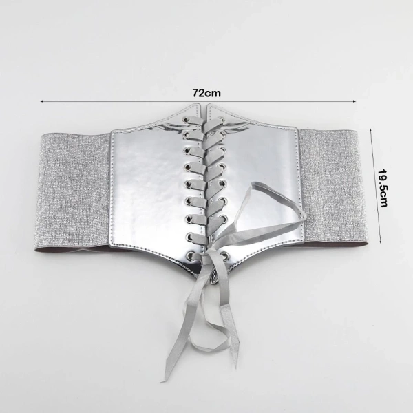 Thắt lưng rộng da PU thường có chiều rộng từ 2–3 cm, làm cho khu vực vòng eo trở nên nổi bật hơn hẳn. (Ảnh 2)