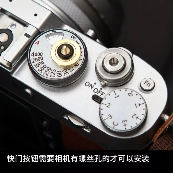Sản phẩm Nút Shutter Camera Thích Hợp Cho Fuji X100v Xt F3 Leica M6 D-LUX 8 Nikon ZF Camera Đồng Nguyên Chất được chế tác từ đồng nguyên chất 11 mm, phù hợp với hầu hết các dòng máy phổ biến hiện nay. (Ảnh 2)