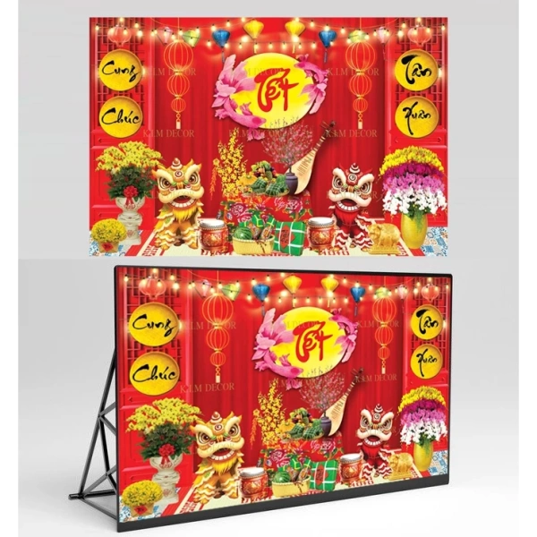 Trong số nhiều mẫu tranh vải Tết trên thị trường, Tranh Vải Tết 2026 K.I.M2 (mã sản phẩm TET08 - K.I.M2) nổi bật nhờ thiết kế đa dạng và chất lượng in 6D sắc nét. (Ảnh 5)