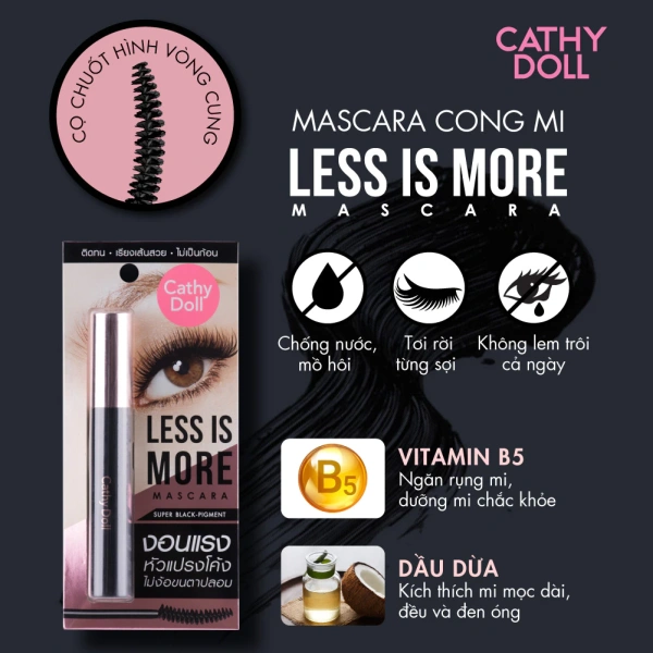 Để có cái nhìn tổng quan, dưới đây là bảng so sánh ngắn gọn giữa ba loại mascara thường được người dùng yêu thích, trong đó có Mascara Cathy Doll. (Ảnh 5)