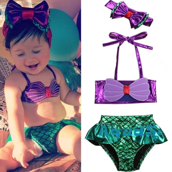 Mặt khác, những họa tiết công chúa trên bikini bé gái có thể gây khó chịu khi bơi trong nước - Ảnh 1
