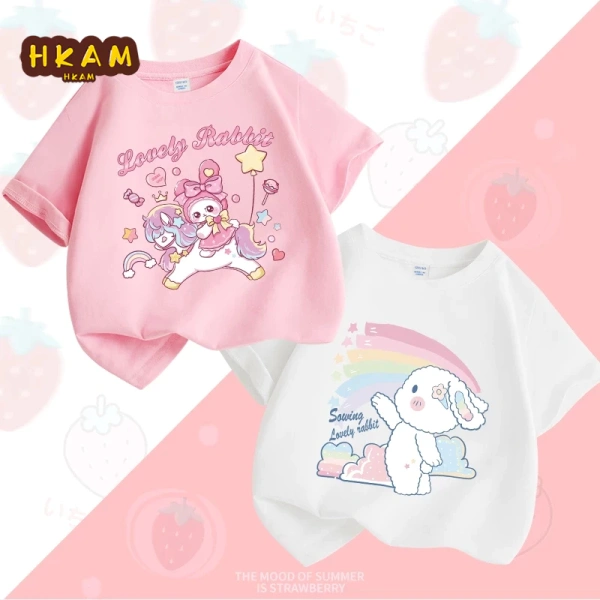 Màu in thỏ cầu vồng trên áo thun bé gái sau lần giặt đầu: vẫn rực rỡ hay nhanh phai? - Ảnh 1 Màu in thỏ cầu vồng trên áo thun bé gái sau lần giặt đầu: vẫn rực rỡ hay nhanh phai? - Ảnh 1