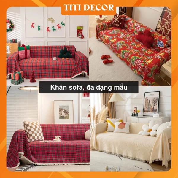 Màu sắc rực rỡ của khăn sofa Tết thường khiến việc vệ sinh nhanh trở thành thách thức bất ngờ - Ảnh 1