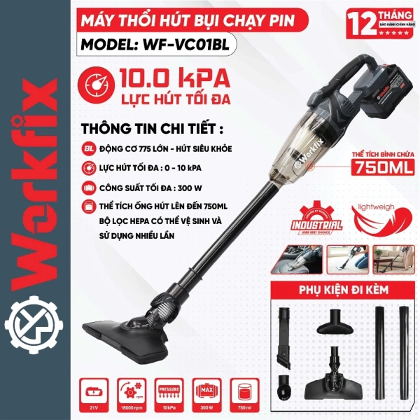Máy hút bụi pin công suất 300W thực tế chỉ duy trì một lượt sạc trong căn hộ trung bình - Ảnh 1 Máy hút bụi pin công suất 300W thực tế chỉ duy trì một lượt sạc trong căn hộ trung bình - Ảnh 1