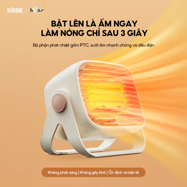 Đối với trẻ nhỏ, công nghệ gốm PTC được đánh giá an toàn và thân thiện hơn vì khả năng làm ấm nhanh mà không làm không khí khô, đồng thời giảm tiêu thụ điện – một điểm cộng lớn khi sử dụng trong thời gian dài. (Ảnh 4)