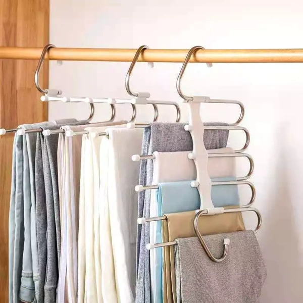 Móc treo quần áo gấp gọn 5 tầng tiết kiệm không gian, nhưng lại gây bất tiện khi lấy áo nhanh - Ảnh 1 Móc treo quần áo gấp gọn 5 tầng tiết kiệm không gian, nhưng lại gây bất tiện khi lấy áo nhanh - Ảnh 1