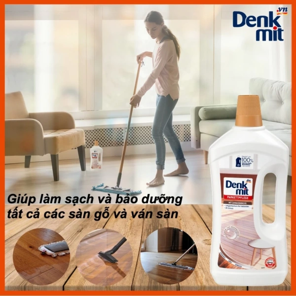 Q1: Có nên dùng nước lau sàn Denkmit trên sàn gỗ đã được đánh bóng bằng sáp không? (Ảnh 5)