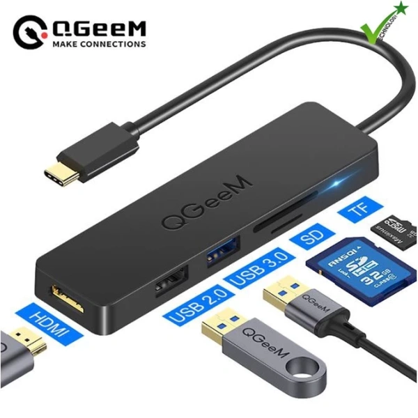 Hub QGeeM hỗ trợ Power Delivery lên đến 100W (20V / 5A), đủ để sạc hầu hết các laptop cao cấp như MacBook Pro, Dell XPS hoặc các thiết bị Windows 11 hiện đại. (Ảnh 3)