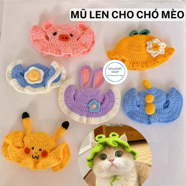 Mũ len cho chó và mèo: vẻ dễ thương ẩn sau vấn đề kích thước khiến thú cưng bứt hơi - Ảnh 1 Mũ len cho chó và mèo: vẻ dễ thương ẩn sau vấn đề kích thước khiến thú cưng bứt hơi - Ảnh 1