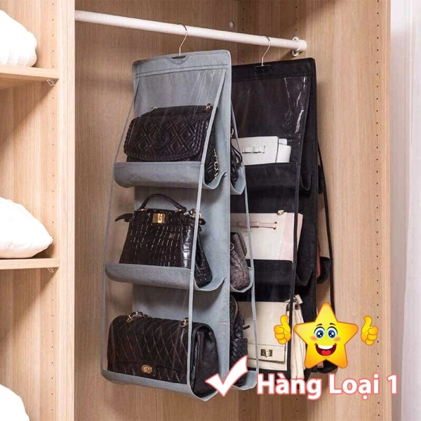 Có nhiều mẫu túi treo giỏ xách được quảng cáo là “đa năng”, “chống bụi”, “tiết kiệm không gian”. (Ảnh 5)