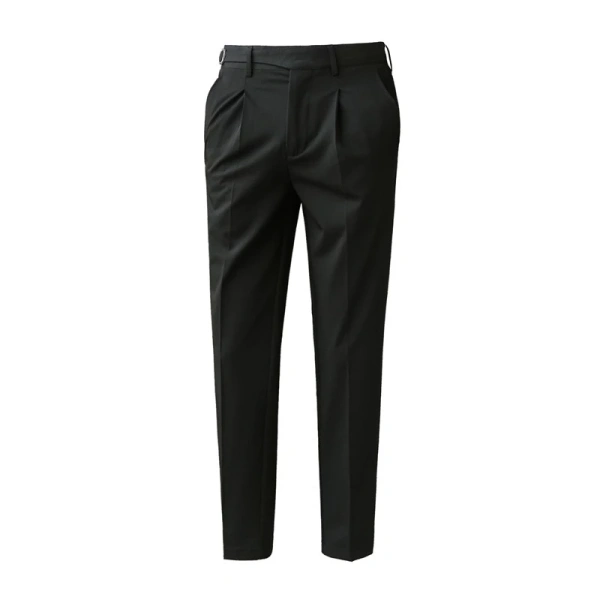 Hai kiểu dáng thường gặp ở quần cạp cao là ống côn và slim fit. (Ảnh 2)