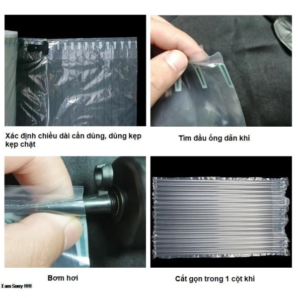 Như mô tả trong hướng dẫn sử dụng, một đoạn cột khí sau khi bơm sẽ co lại khoảng 30% chiều dài so với kích thước ban đầu. (Ảnh 2)