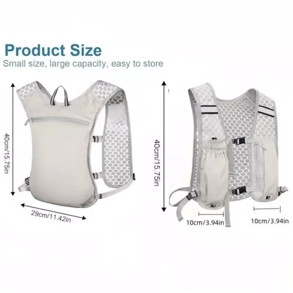 Áo vest chạy bộ phản quang SKJK được sản xuất bằng chất liệu nylon không thấm nước, kết hợp lưới tổ ong siêu mỏng để tăng cường khả năng thở. (Ảnh 2)