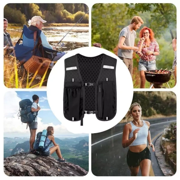 Mặc dù vest đã có các ngăn bảo quản, nhưng nếu bạn muốn mang theo một khẩu trang khẩu bít hoặc gối dưỡng cổ, hãy sử dụng túi bọc để giữ cho chúng không tiếp xúc trực tiếp với mồ hôi. (Ảnh 5)