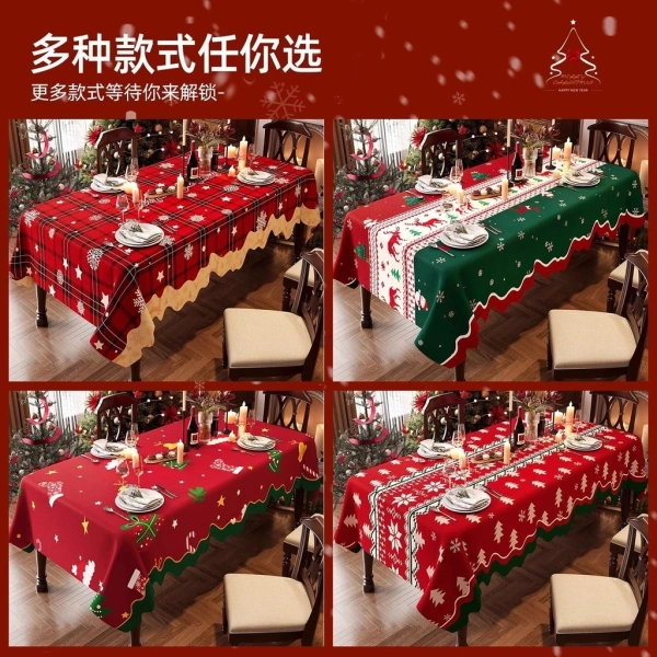 Đa phần các loại khăn trải bàn trên thị trường đều là vật liệu vải lanh hay polyester, tuy nhiên khăn trải bàn không khí (non-woven) kẻ sọc đỏ được làm từ chất liệu đặc biệt, dày khoảng 0,4 cm, có khả năng chịu lực và chống đóng cặn tốt. (Ảnh 3)