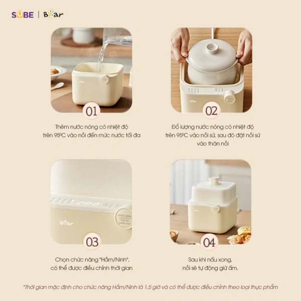 Đối với gạo tấm hoặc gạo nếp, tỉ lệ chuẩn thường là 1 phần gạo : 5‑6 phần nước khi dùng nồi siêu chậm. (Ảnh 4) Đối với gạo tấm hoặc gạo nếp, tỉ lệ chuẩn thường là 1 phần gạo : 5‑6 phần nước khi dùng nồi siêu chậm. (Ảnh 4)