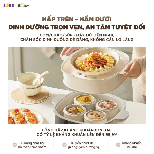Rau xanh như bí xanh, bông cải xanh, hoặc rau muống cần ít thời gian hấp để tránh mất màu và chất khoáng. (Ảnh 5) Rau xanh như bí xanh, bông cải xanh, hoặc rau muống cần ít thời gian hấp để tránh mất màu và chất khoáng. (Ảnh 5)