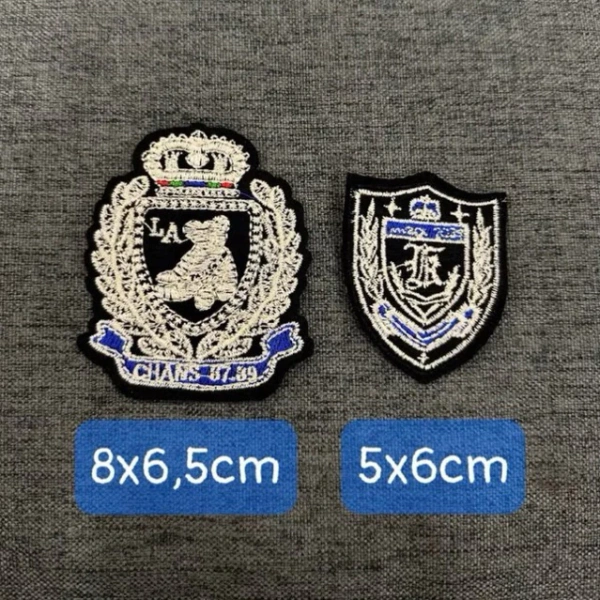 Patch vải thêu hình thời trang huy hiệu màu xanh: Khi màu bắt đầu nhạt sau lần giặt đầu tiên - Ảnh 1