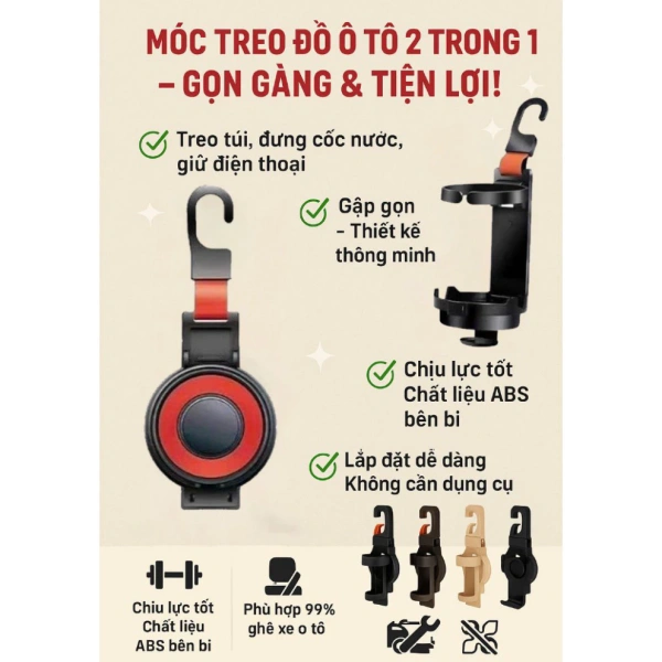 Trang mua hàng chính thức: Móc Treo Đồ Ô Tô Đa Năng S129. (Ảnh 5) Trang mua hàng chính thức: Móc Treo Đồ Ô Tô Đa Năng S129. (Ảnh 5)
