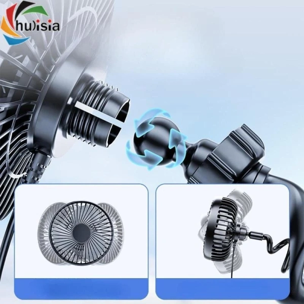 Phụ kiện gió mát USB xoay 360° gắn sau ghế lái thực sự giảm cảm giác khó chịu trong những chuyến xe tải dài. - Ảnh 3 Phụ kiện gió mát USB xoay 360° gắn sau ghế lái thực sự giảm cảm giác khó chịu trong những chuyến xe tải dài. - Ảnh 3