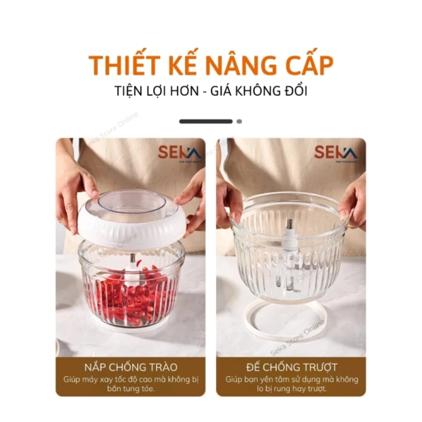 Bước 1: Tháo cối ra khỏi máy, rửa sơ qua bằng nước để loại bỏ những mảnh thực phẩm còn sóng. (Ảnh 3)