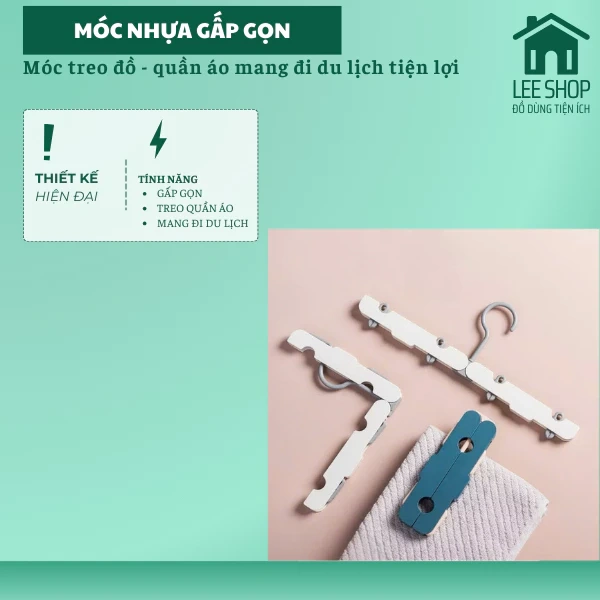 Sắp xếp quần áo gọn gàng trong phòng khách sạn nhờ móc treo gập lại tiện lợi - Ảnh 1